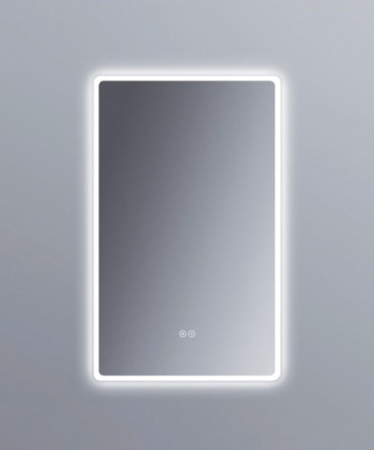 FB-J LED BATHROOM MIRROR ANTI-FOG FUNCTION TOUCH SWITCH HORIZONTAL OR VERTICAL SUSPENSION