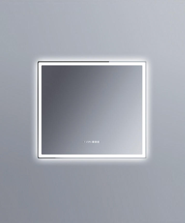 FB-F WALL-MOUNTED LED BATHROOM MIRROR WITH DIMMABLE, ANTI-FOGGING, ILLUMINATING BATHROOM MIRROR WITH INTELLIGENT TOUCH BUTTON DISPLAYING TIME